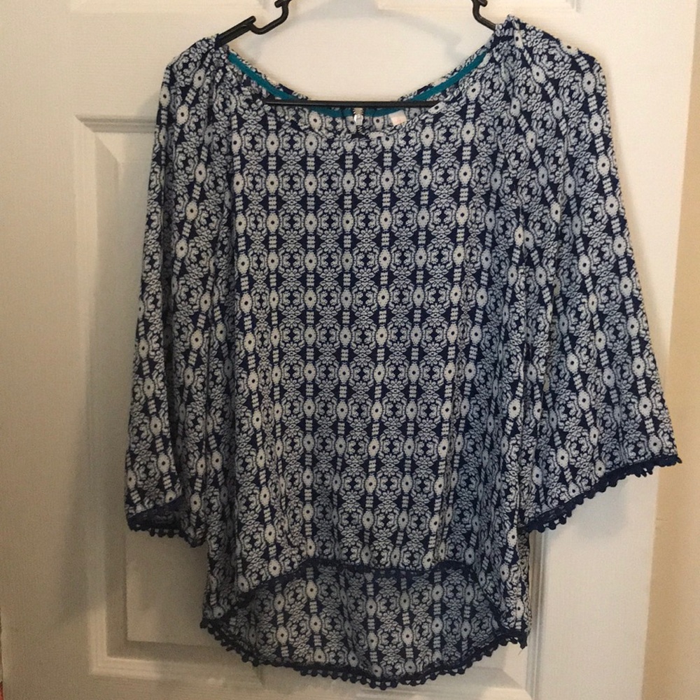 3/4 sleeve silk shirt